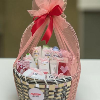 Dove Skincare Gift Basket for Her