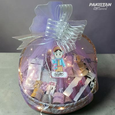 One Year Baby Girl Gift Basket