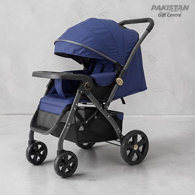 Premium Blue Baby Stroller Pram Gift Set Pakistan